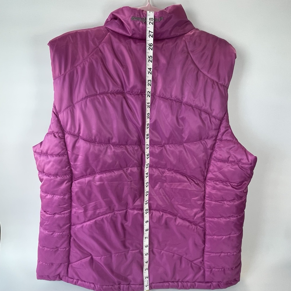 Zeroxposur Women's Quilted Puffer Zip Up Outwear Hiking Fushia Jacket Vest Sz 1X - Picture 8 of 9